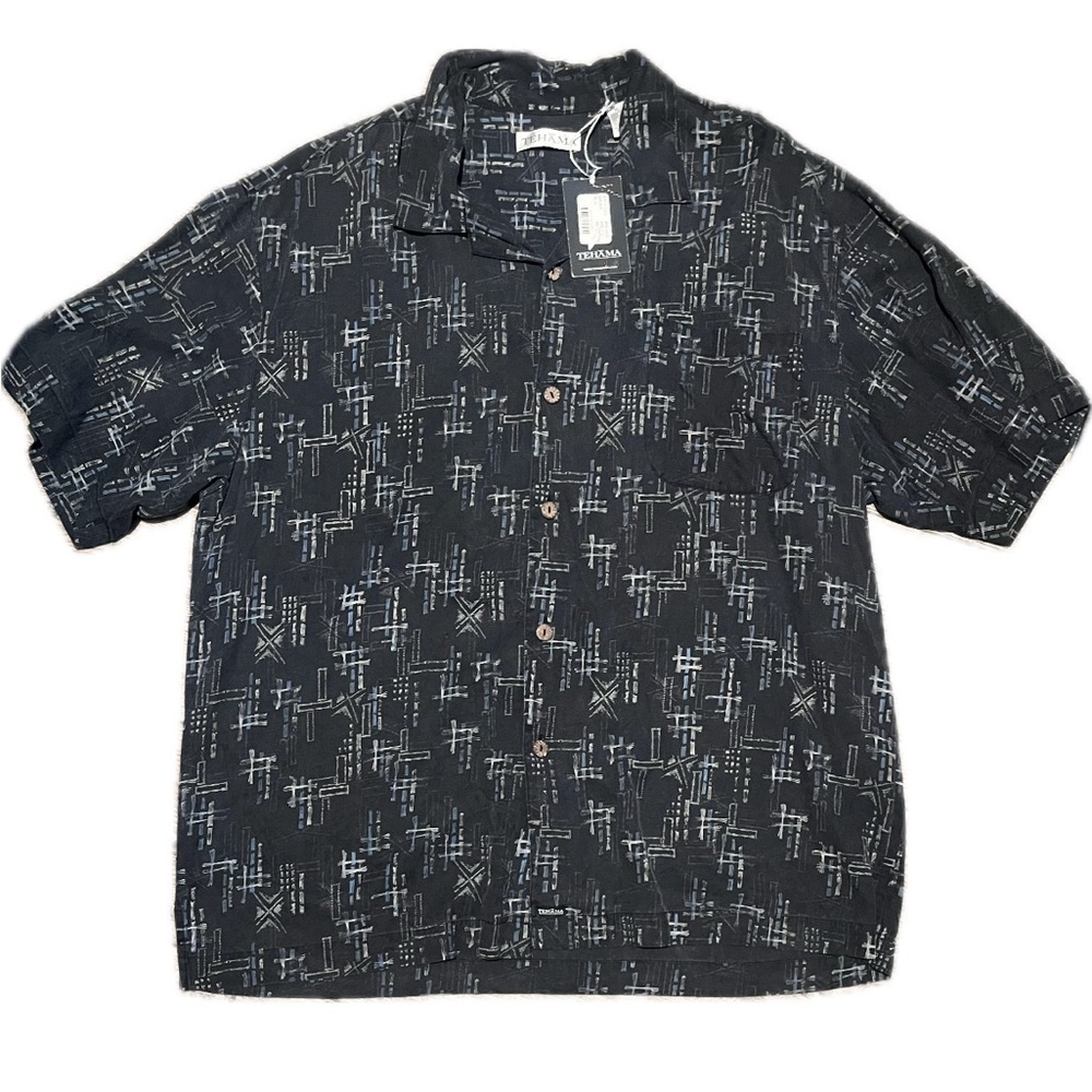 NWT vintage Tehama silk button down xl
